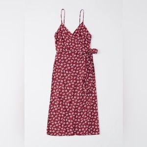 Abercrombie midi floral wrap dress